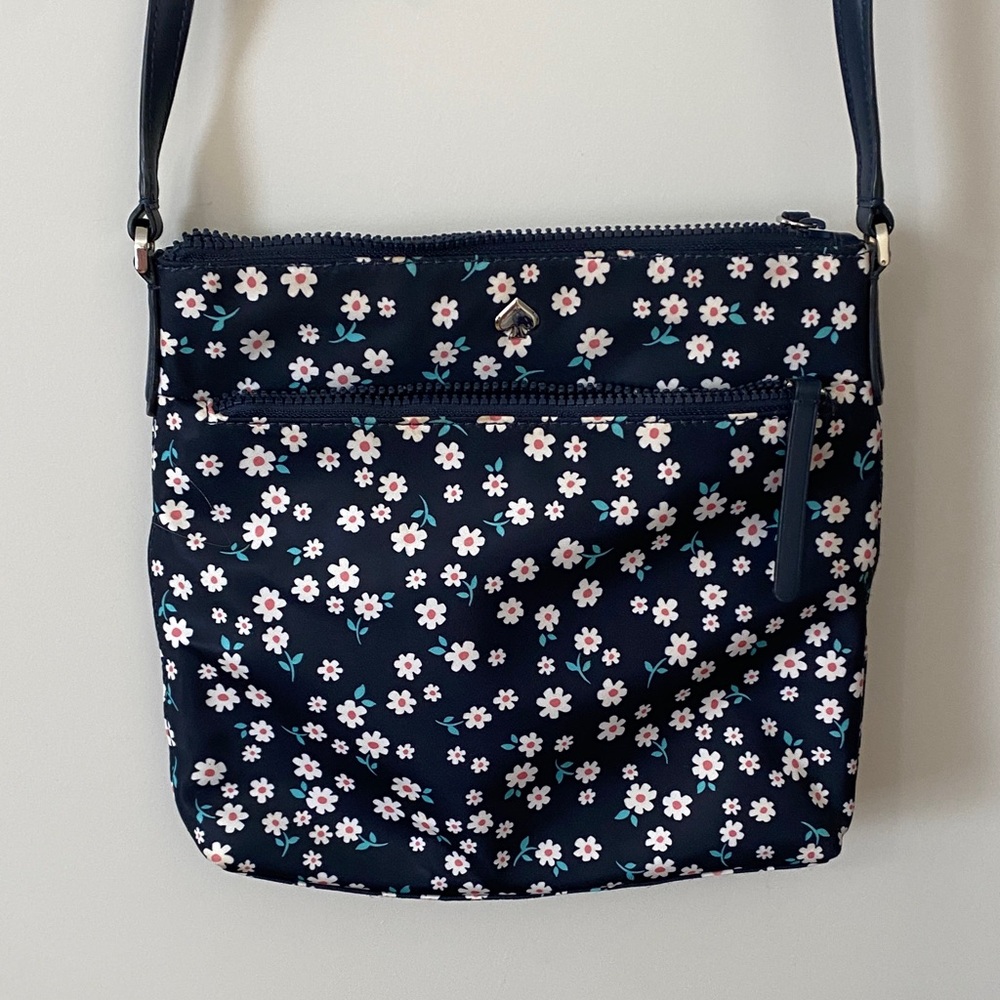Kate Spade Dark Blue Floral Crossbody Bag